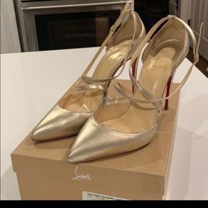 Christian Louboutin size 9 Gold Stilettos